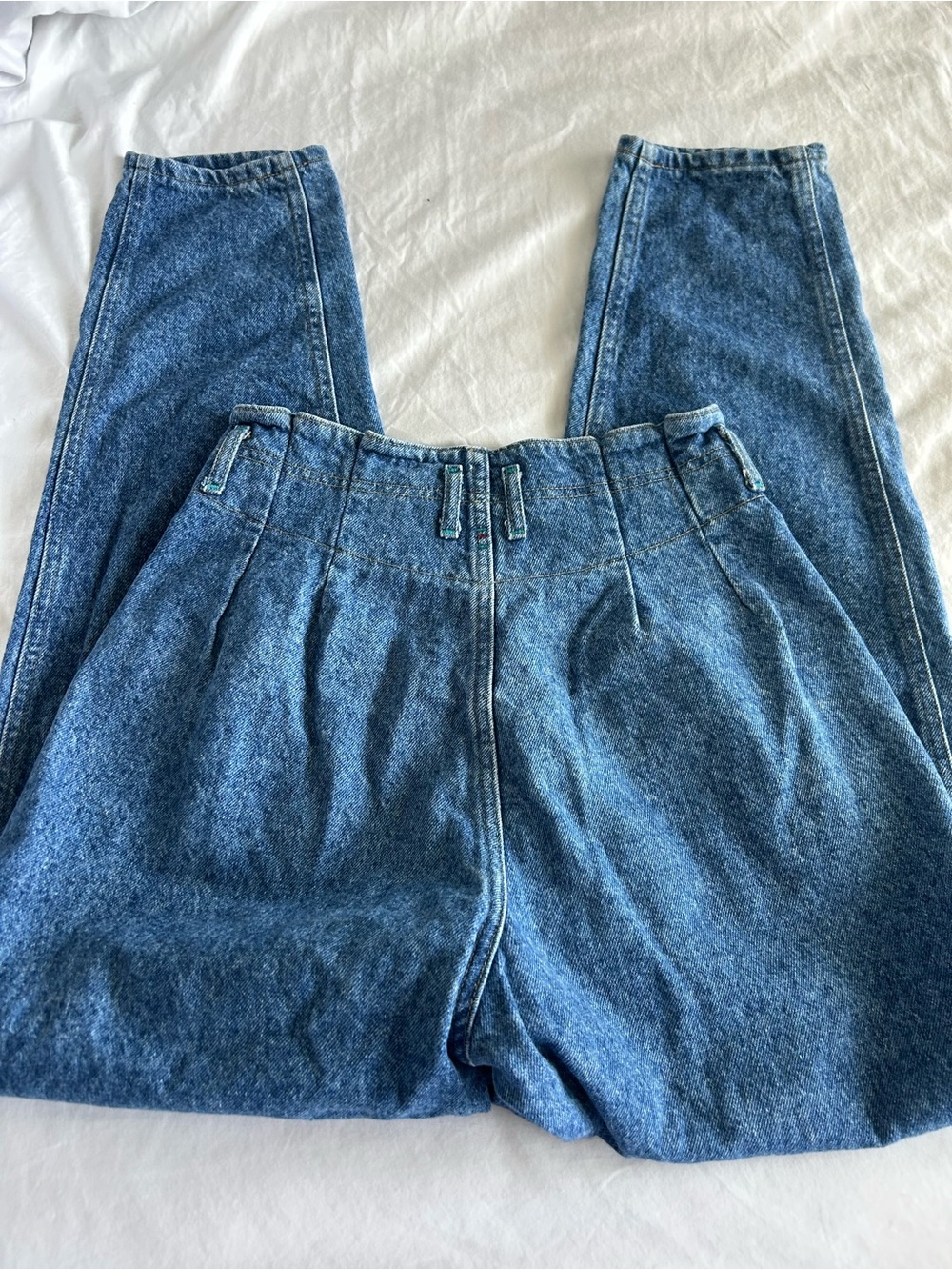 Lee Vintage High-Waist Blue Women's Paperbag Jeans - Picture 5 of 13